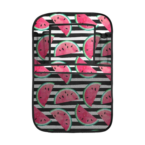 Watercolor paint textured watermelon pieces Car Seat Back Organizer