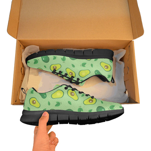 Avocado pattern green background Men's Sneaker Shoes