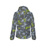 blueberry pattern Women's Padded Hooded Jacket