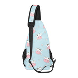 Cute cow flower pattern All Over Print Chest Bag