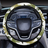 Canabis Marijuana Weed Pattern Print Design 05 Car Steering Wheel Cover