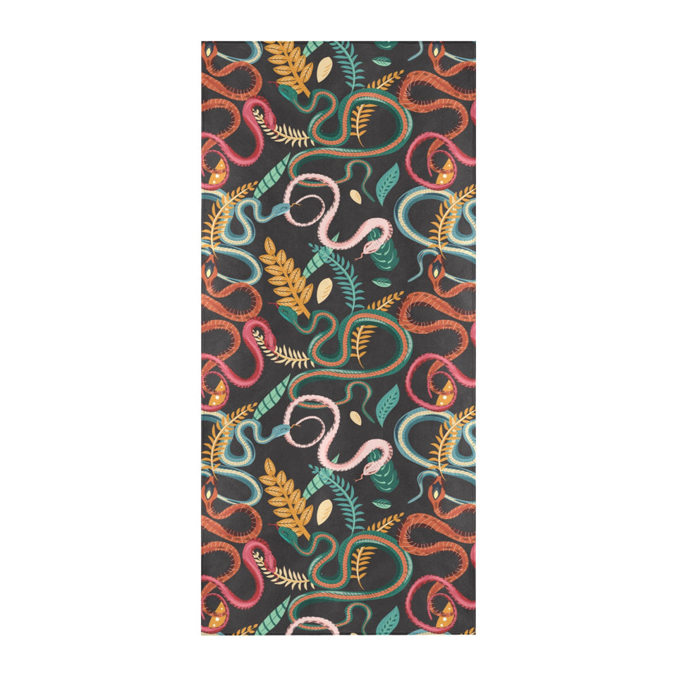 Colorful snake plant pattern Beach Towel