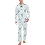 nautical steering wheel chain Men's Long Pajama Set