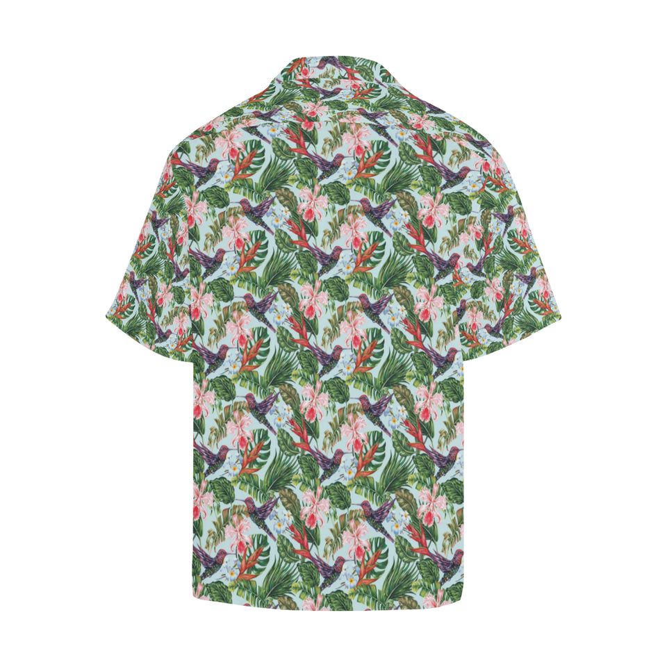 Hummingbird Pattern Print Design 05 Men's All Over Print Hawaiian Shirt (Model T58)