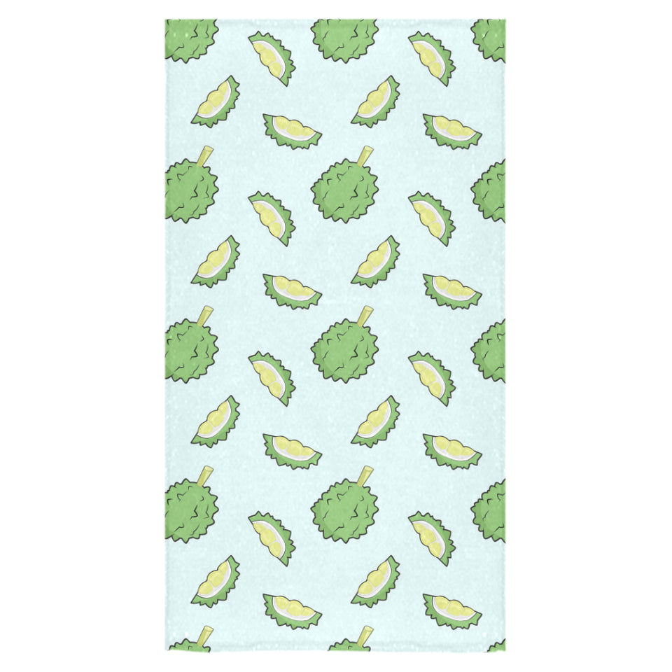 Durian pattern blue background Bath Towel
