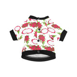 dragon fruits white background All Over Print Pet Dog Round Neck Fuzzy Shirt