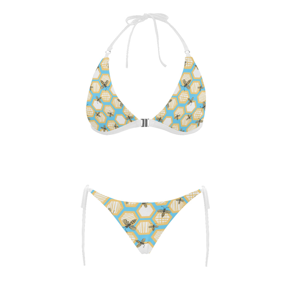 Bee honeycomb pattern Sexy Bikinis Two-Piece Swimsuits