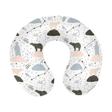 Polar bears star poka dot pattern U-Shaped Travel Neck Pillow
