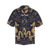 Gold dragon pattern Men's All Over Print Hawaiian Shirt