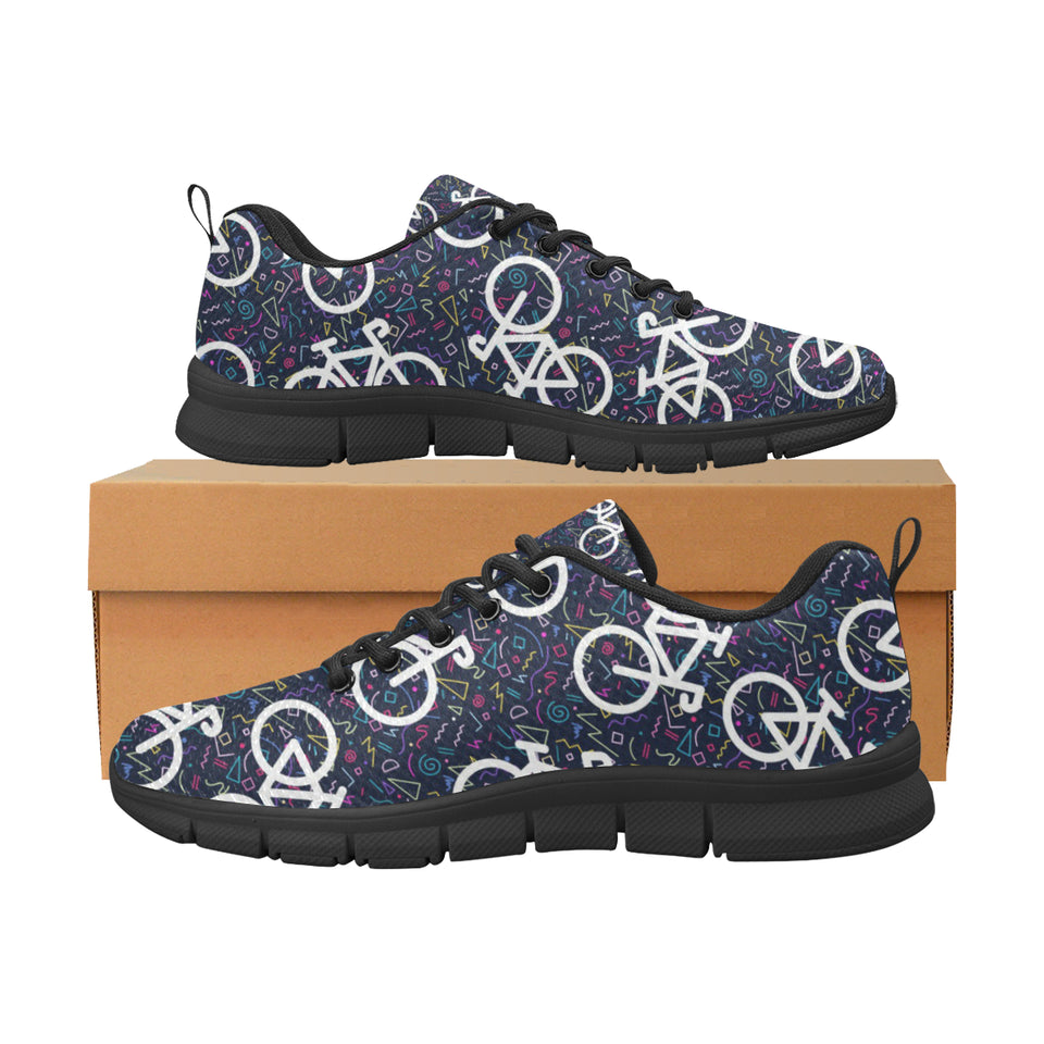 Bicycle Pattern Print Design 03 Men's Breathable Sneakers ( Model 055)
