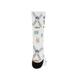 windmill pattern Crew Socks