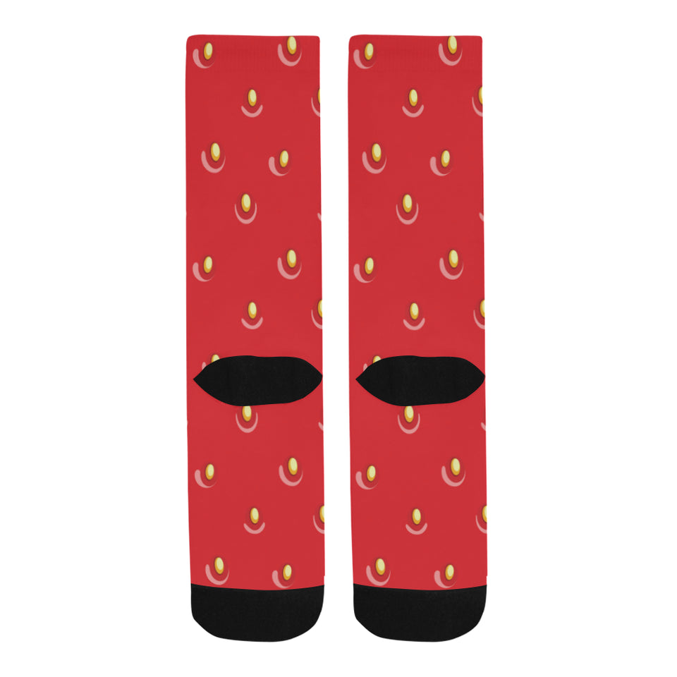 strawberry texture skin pattern Crew Socks