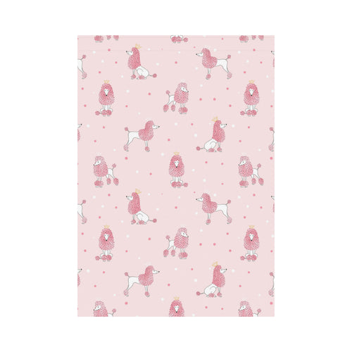 Poodle dog pink color theme House Flag Garden Flag