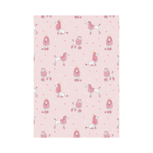 Poodle dog pink color theme House Flag Garden Flag