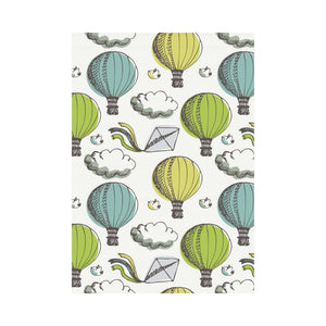 Hot Air Balloon Bird Cloud Pattern House Flag Garden Flag