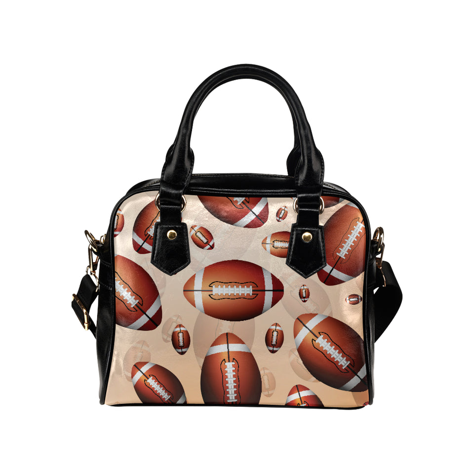 American football ball design pattern Shoulder Handbag