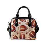 American football ball design pattern Shoulder Handbag