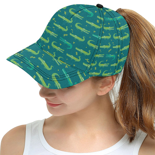 Crocodile pattern All Over Print Snapback Cap