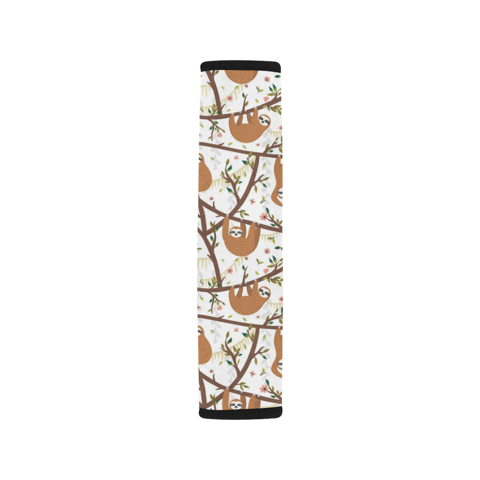 Sloths hanging on the tree pattern Car Seat Belt Cover