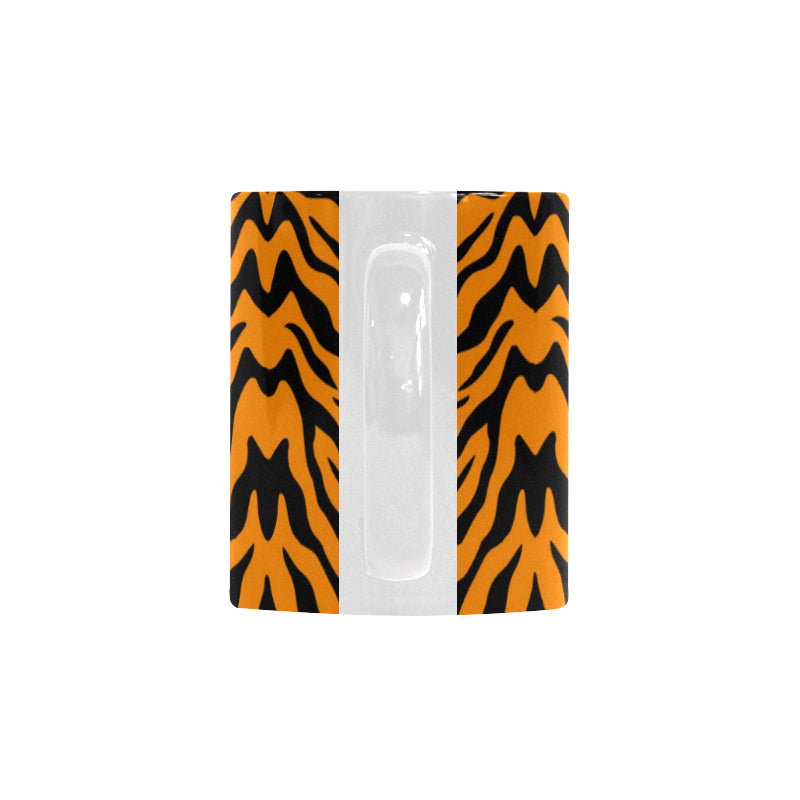 Bengal tigers skin print pattern Classical White Mug (Fulfilled In US)