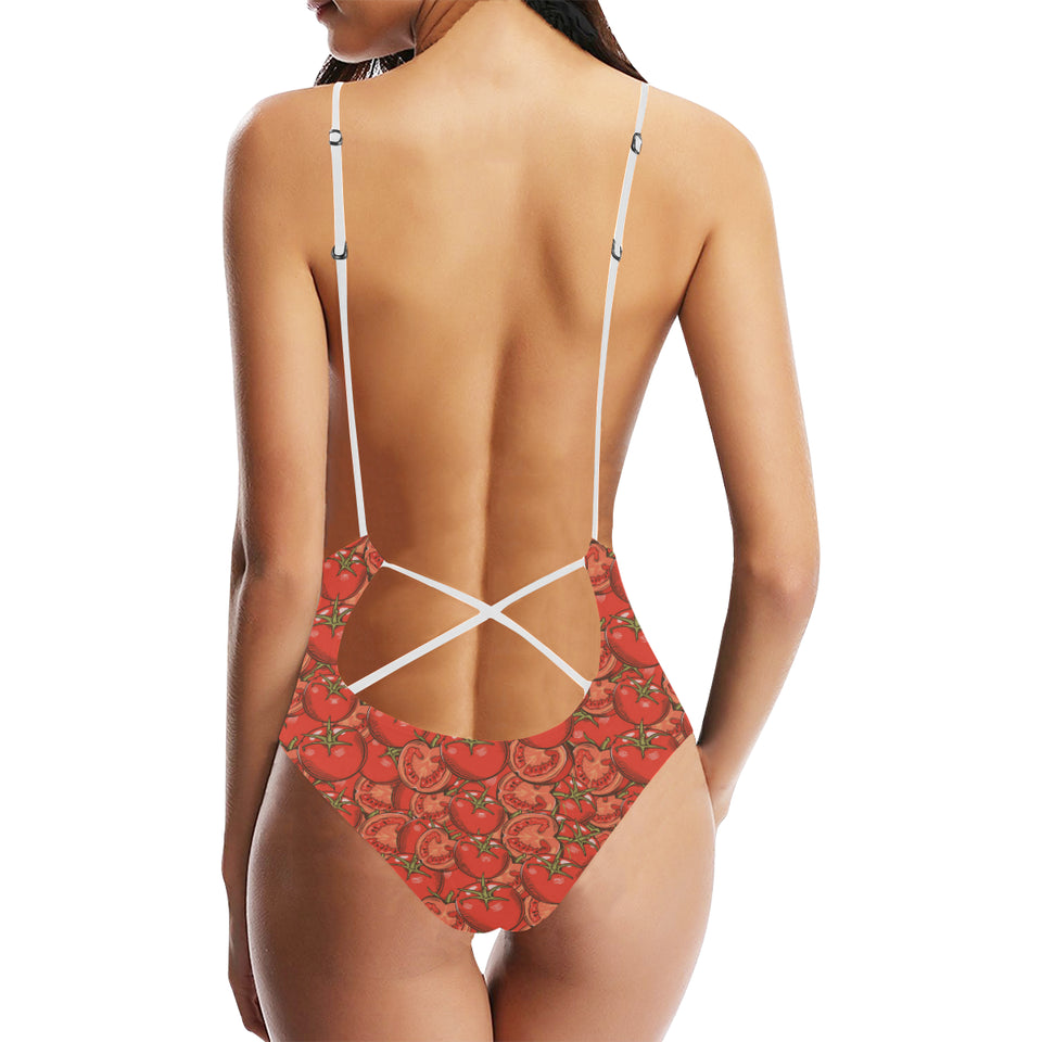 Red Tomato Pattern Women's One-Piece Swimsuit