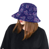 Cute owls pattern boho style ornament Unisex Bucket Hat