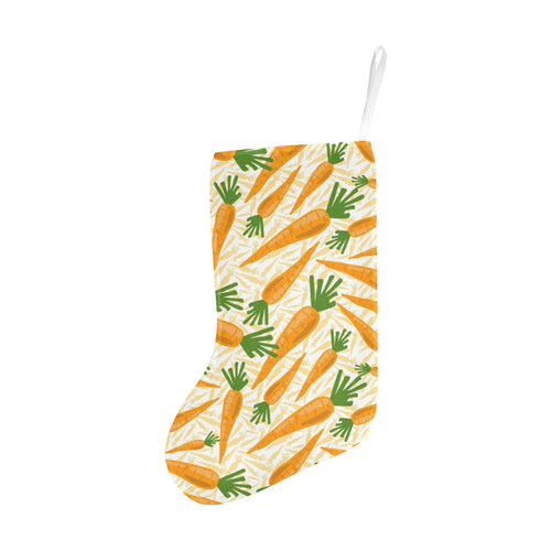 Carrot Pattern Print Design 01 Christmas Stocking
