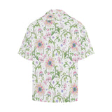 Beautiful pink lotus waterlily leaves pattern Men's All Over Print Hawaiian Shirt