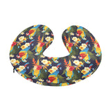 Colorful parrot flower pattern U-Shaped Travel Neck Pillow