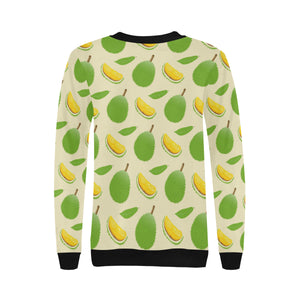 Durian pattern Women's Crew Neck Sweatshirt