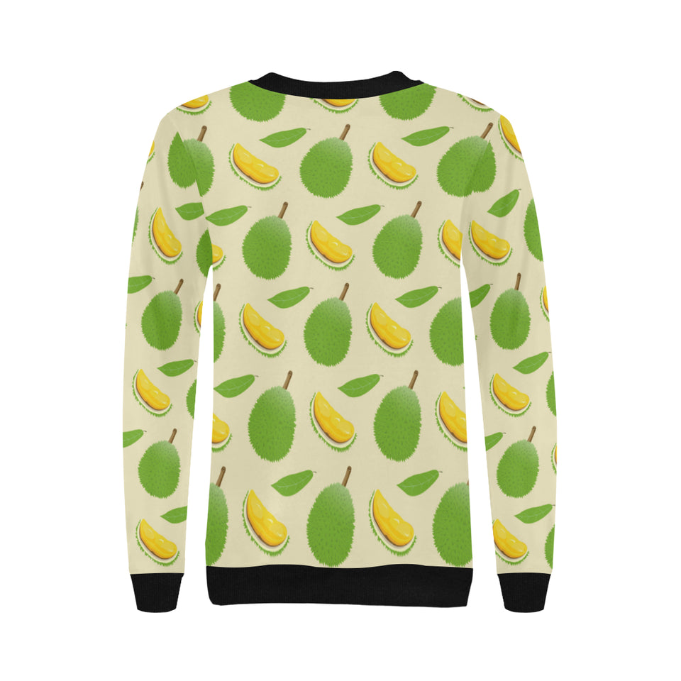Durian pattern Women's Crew Neck Sweatshirt