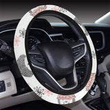 Hedgehog Pattern Print Design 02 Car Steering Wheel Cover