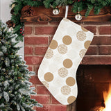 Gold Texture mushroom pattern Christmas Stocking