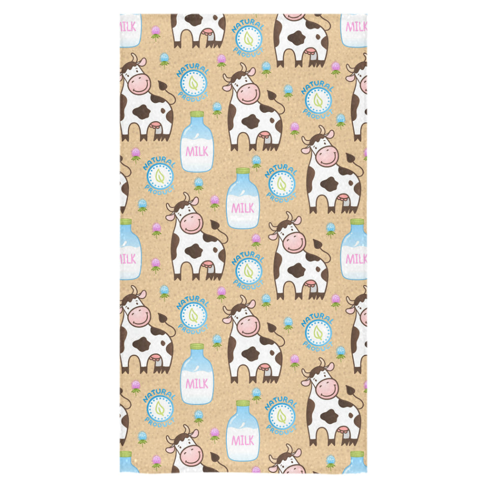 Cow bottle of milk pattern Bath Towel