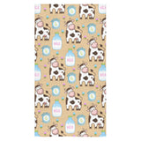 Cow bottle of milk pattern Bath Towel