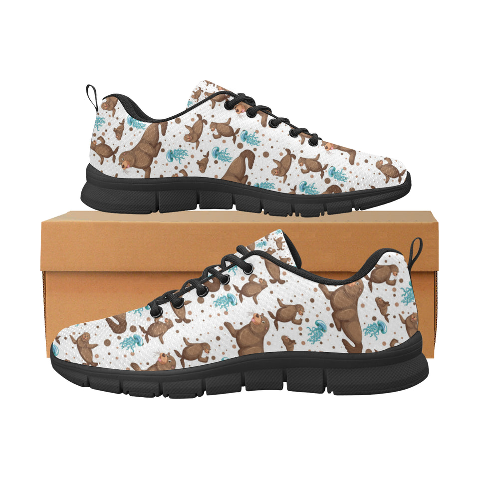 sea lion Seals jellyfish pattern Men's Sneaker Shoes