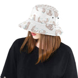 Cute sea otters pattern Unisex Bucket Hat