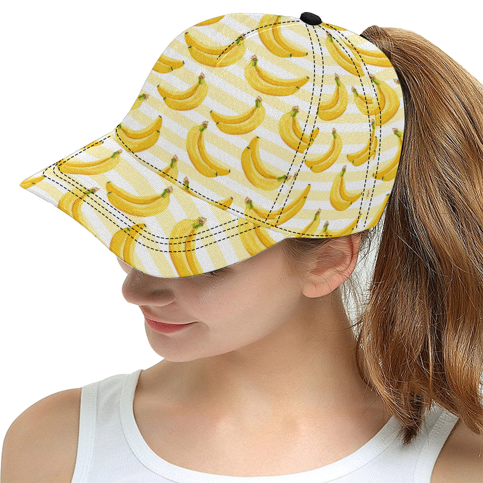 Banana pattern blackground All Over Print Snapback Cap