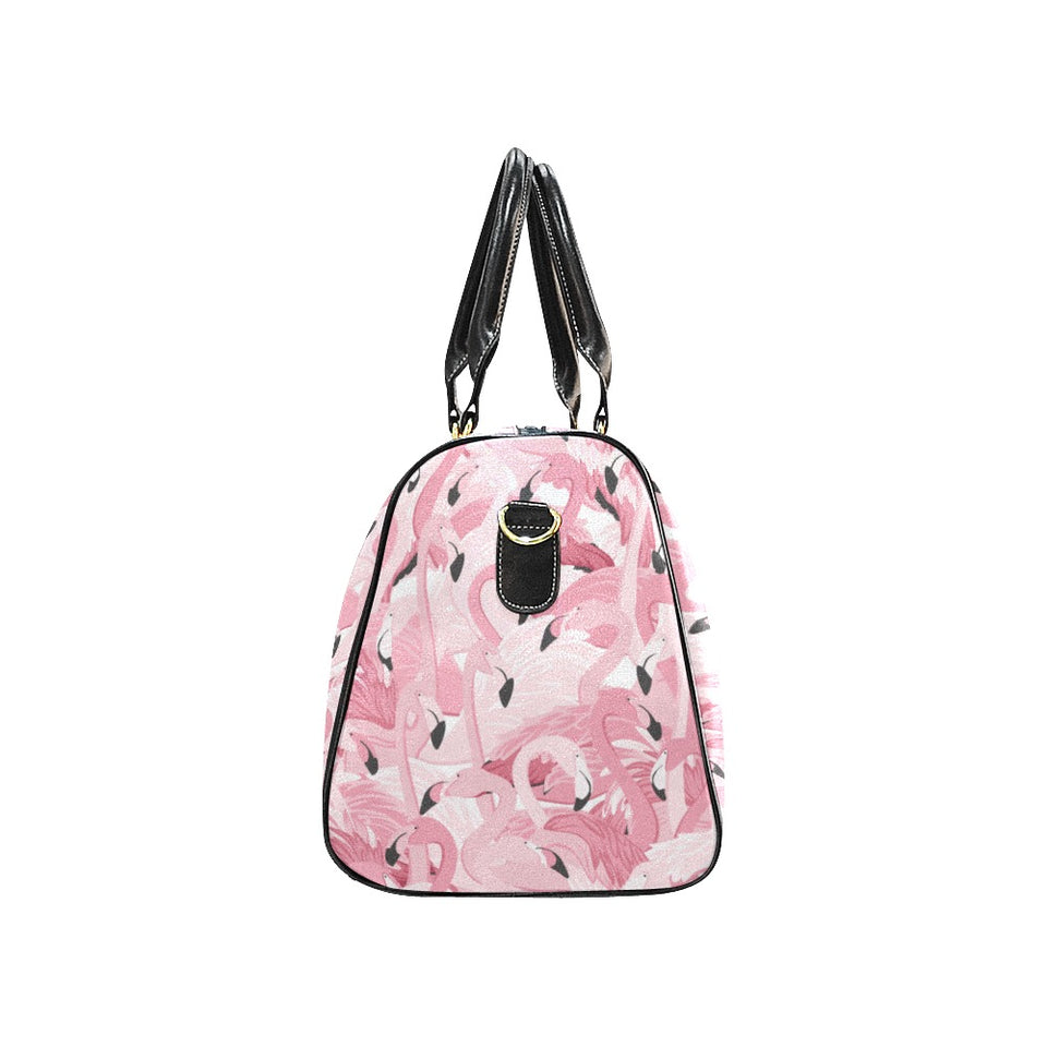 Pink flamingos pattern background Travel Bag