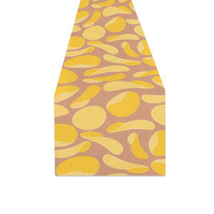 Potato Chips Pattern Print Design 01 Table Runner