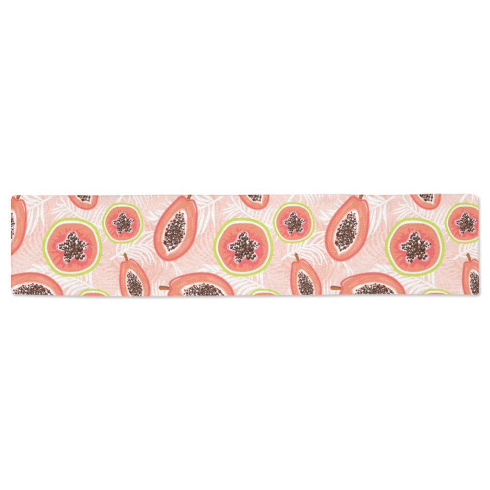 papaya leaves pattern Table Runner