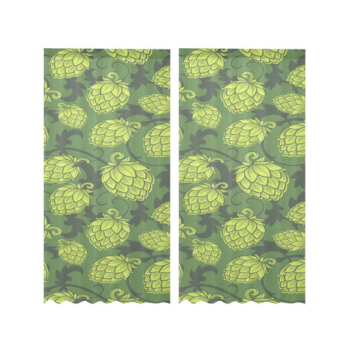 Hop pattern Hop cone background Gauze Curtain