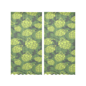 Hop pattern Hop cone background Gauze Curtain