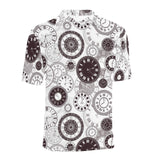 Classic vintage clock pattern Men's All Over Print Polo Shirt