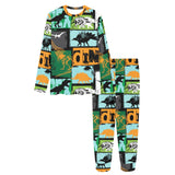 dinosaurs print pattern Women's All Over Print Pajama Set