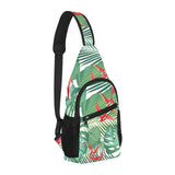 heliconia palm and monstera leaves pattern All Over Print Chest Bag