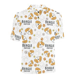 Cute beagle dog pattern background Men's All Over Print Polo Shirt