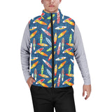 Surfboard Pattern Print Design 01 Men's Padded Vest