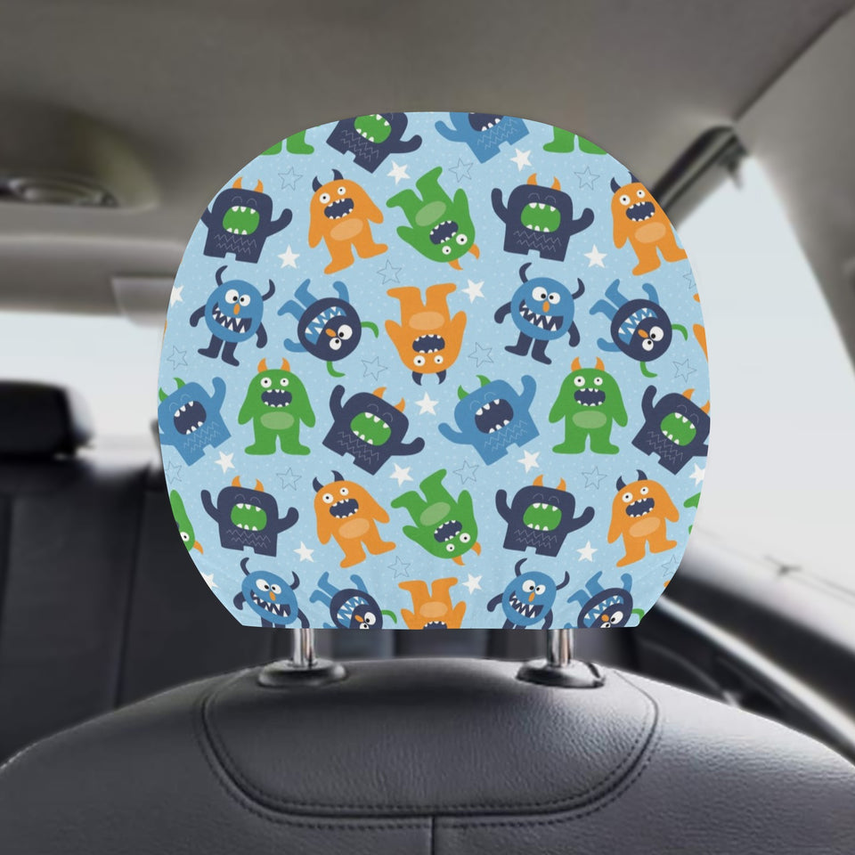 Alien Pattern Print Design 04 Car Headrest Cover