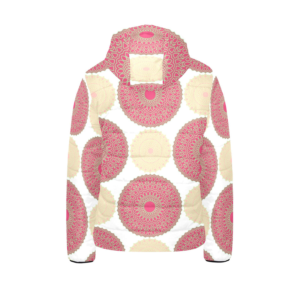 Circle indian pattern Kids' Boys' Girls' Padded Hooded Jacket